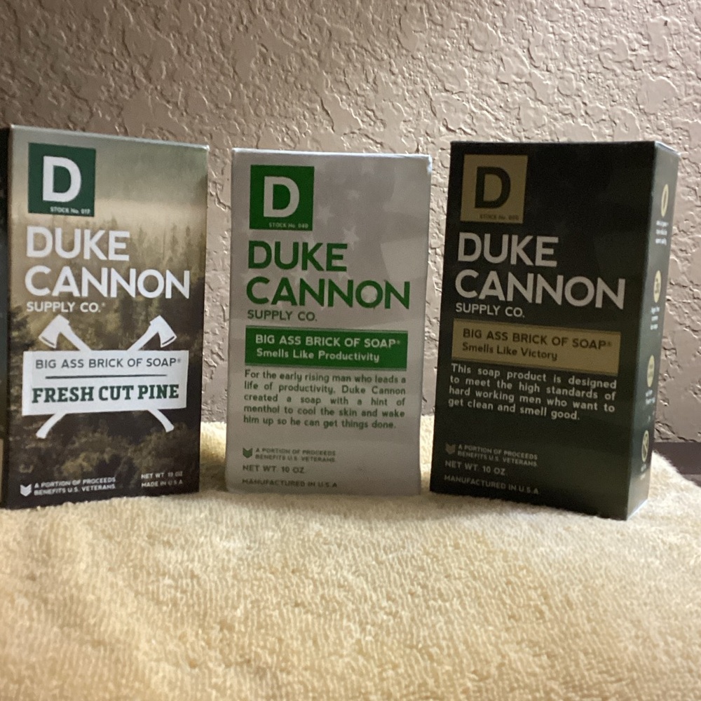 Duke Cannon Men's Grooming Cleanser Set - Green, White, Black